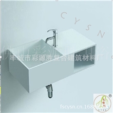 艺术盆厂家直销人造石整体洗手盆挂墙盆
