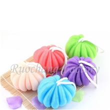 2013新款西瓜浴球浴擦义乌浴花厂家批发可定做克重PC-4