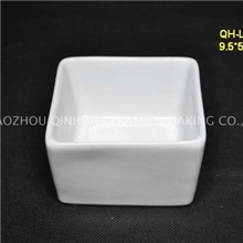 厂家直销供应中温色釉方碗正方碗沙拉碗家居用品陶瓷