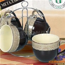 中温色釉陶瓷套杯马克杯赠送品水杯广告促销杯