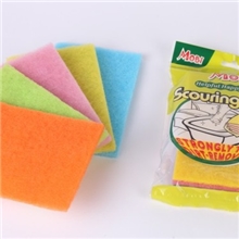 五彩浸胶百洁布15*10*0.5cm5片入彩印袋散装0.17元