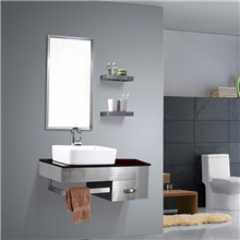 供应不锈钢浴室柜组合洗手盆洗脸盆柜组合浴室家具7554