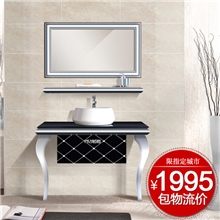 供应欧式仿古不锈钢浴室柜洗手盆柜组合浴室家具7139