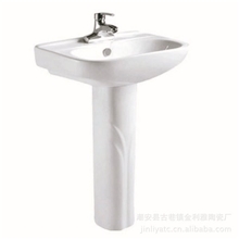 批发生产ZP-0104艺术立柱盆连体柱盆