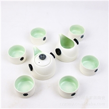玉雪玲珑中华玉瓷茶具套装送礼佳品笑合言欢8件套BK224