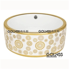 【厂家直销】供应广东潮州时尚G-116-N陶瓷艺术盆电镀艺术盆