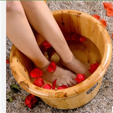 草木香柏木26cm包边泡脚木桶洗脚桶足浴桶木盆
