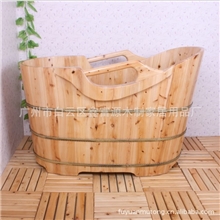 广州富源木桶厂家直接供应半月形木扶手浴缸香柏木【泡澡木桶】