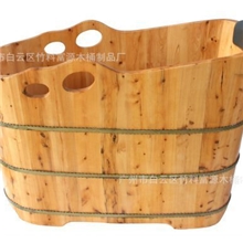 厂家直供新款贵人专用大四孔带靠枕【100%正宗香柏木】泡澡浴桶