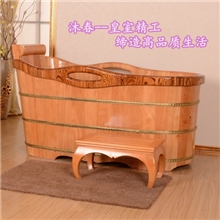 高档次进口橡木桶浴缸沐浴桶成人浴盆单人泡澡桶出口欧美