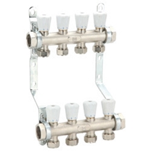 地暖分水器（彩虹系列601--）采用欧洲进口&ldquo;CW617N&rdquo;优质黄铜