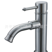 厂家直销铜质混水脸盆水龙头拉丝面盆龙头单孔冷热脸盆水龙头