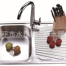 不锈钢水槽单盆厨房水槽单槽带筋板/带钢板不锈钢水槽出口水槽