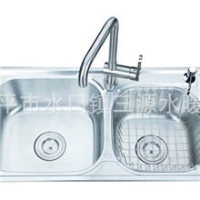 厨房水槽双槽厨房水槽不锈钢双盆洗涤盆厨房洗菜盆星盘304#