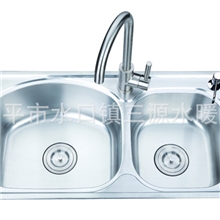 厨房用具不锈钢洗菜盆双盆厨房水槽水龙头不锈钢304不锈钢水槽