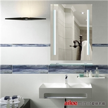 爱丽名镜浴室镜灯镜防雾宜家现代无框带灯玻璃镜子包邮DJ003