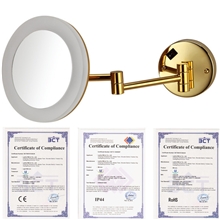 全铜化妆镜带灯化妆镜金色化妆镜亚克力前框的化妆镜