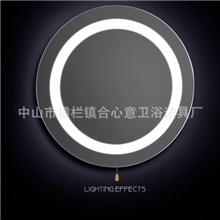 T5灯镜镜灯透光镜壁灯同心圆简约时尚圆形灯镜酒店工程灯