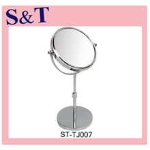 广东外贸工厂创意礼品化妆镜子批发金属美容双面两用浴室镜子