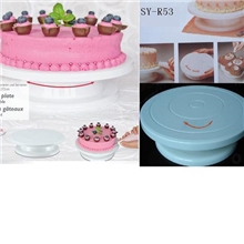 厂家低价促销批发圆形28CM做蛋糕裱花装饰的塑料裱花蛋糕转盘
