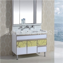 杭州厂家N1070卫浴洁具玻璃台盆PVC浴室柜，MDF，实木，家具