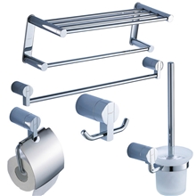 厂家直批古润浴室挂件优质高档卫浴五金套装全铜五件套热卖