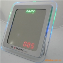 【新奇特礼品批发】声控美容镜子时钟、电子化妆镜、可印企业LOGO