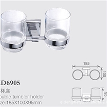 厂家直销全铜镀铬高档实用双杯座