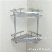 浴室角架毛巾架太空铝三角架铝板置物架太空铝挂件双层带钩