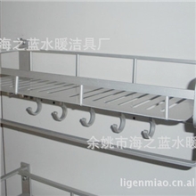 厂家直销批发铝板浴巾架太空铝浴巾架置物架活动钩带杆