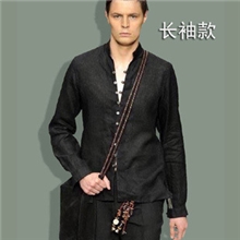 丝麻中式盘扣男士休闲衬杉长袖亚麻衬衣加肥加大特大号胖男人肥佬