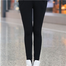 2013大码女装胖mm秋装韩版高腰显瘦打底裤特大码黑色纯棉休闲长裤