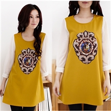 大码女装批发一件代发胖mm秋装韩版女装雪纺裙宽松连衣裙长裙0175