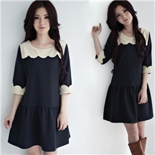 大码女装批发代理胖mm秋装显瘦韩版胖人女装胖妹妹大码连衣裙0092