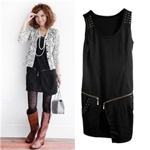 2013秋冬新款连衣裙代理胖mm秋装品质胖妹妹特大码韩版背心裙0006