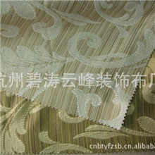 供应色织提花布全涤阳离子套染窗帘布酒店工程窗帘布