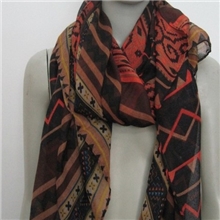 启宇直销外贸新款民族风几何花型女式印花围巾爆发