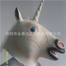 精品推荐独角兽头套动物头套整蛊头套