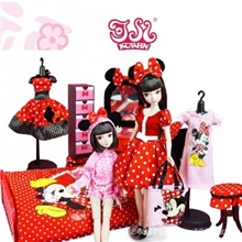 正品可儿娃娃61066107时尚米妮-家居系列组合迪士尼女孩玩具