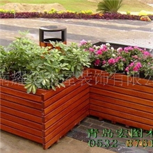 精品炭化木花车防腐木花车花箱花盆山东济南供应