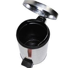 大量批发不锈钢脚踏垃圾桶酒店客厅垃圾桶8L大垃圾桶外贸出口