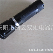 头部伸缩三档调光LED可充电强光手电筒伸縮手電筒铝合金手电