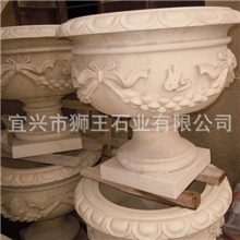 宜兴&ldquo;狮王&rdquo;长期提供大理石雕刻工艺花盆批发