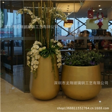 玻璃钢落地大花盆花缸花钵酒店商场购物中心摆放竖高花钵