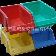 供应优质物料盒斜口塑料盒斜口箱小元件盒组立式插柱式背挂式