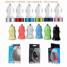 苹果授权厂家MFI认证车载充电器铝合金双usb3.1A车充一体型车充