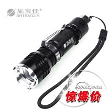 LED强光手电筒6304R2伸缩头变焦手电日常携带露营徒步夜骑