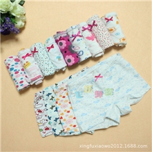 供应儿童平角内裤外贸纯棉莱卡四角裤儿童内裤批发120#130#