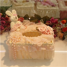 厂家直销唯美爆款经典韩式蕾丝短纸巾盒纸巾抽礼品纸巾盒