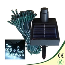 供应LED太阳能灯串100LED彩色太阳能圣诞灯串LED太阳能灯串